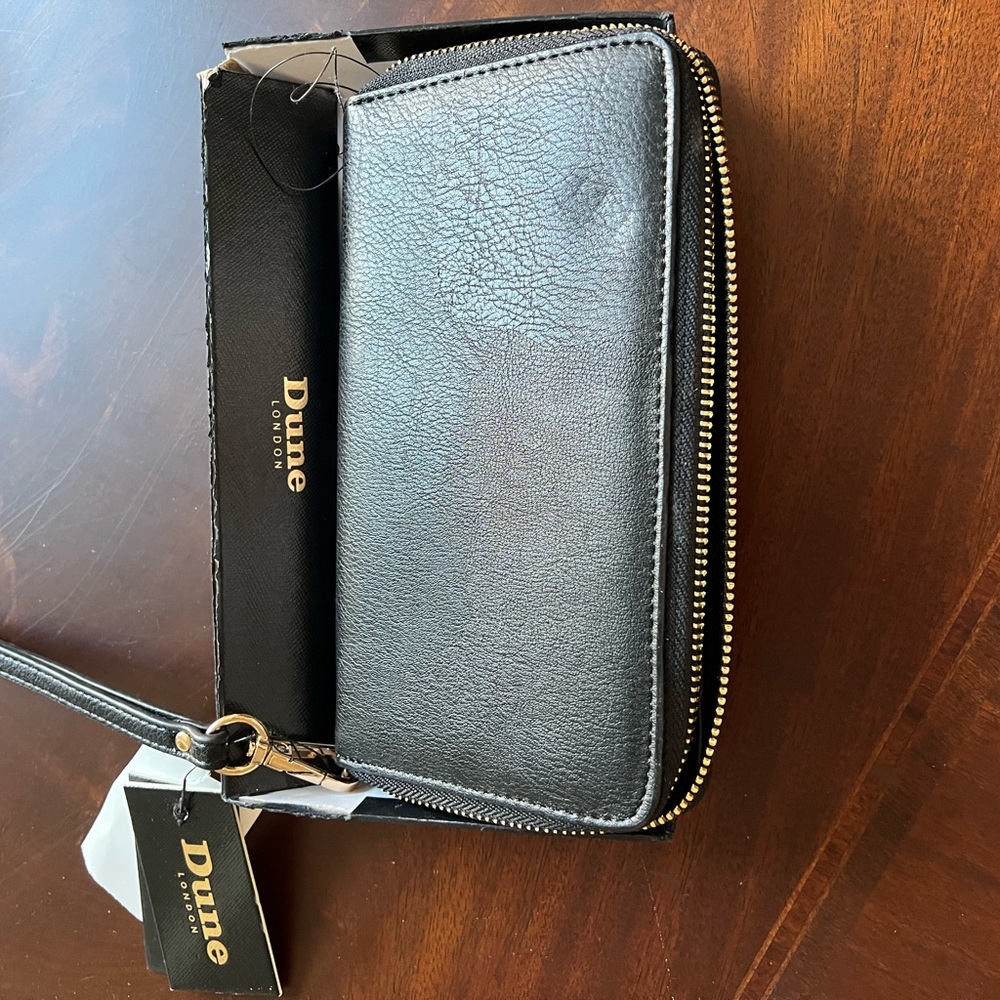 Dune London genuine calf hair Animal Print Zip Wallet - Picture 3 of 5